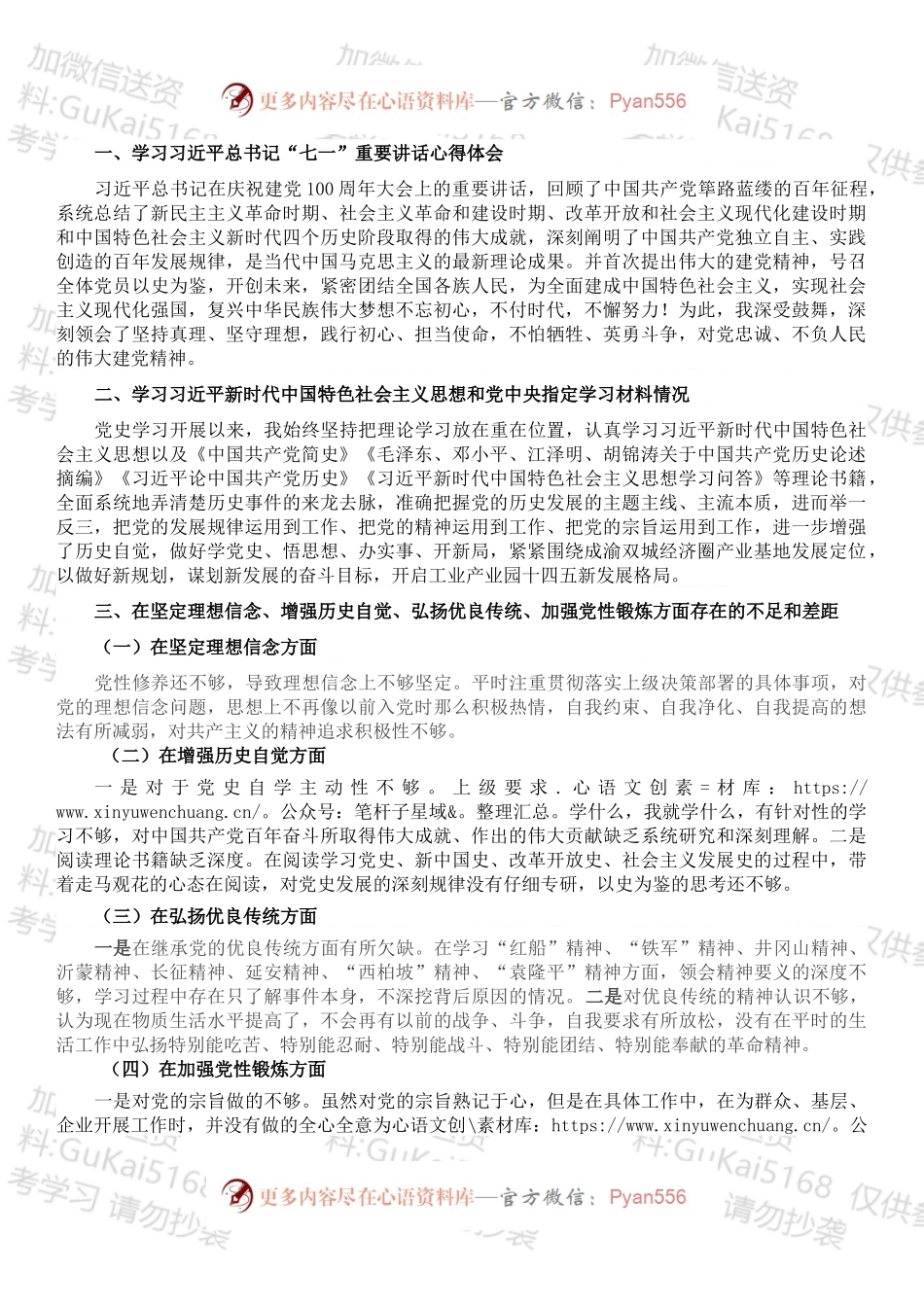 国有公司领导民主生活会个人检查对照材料.docx_第1页