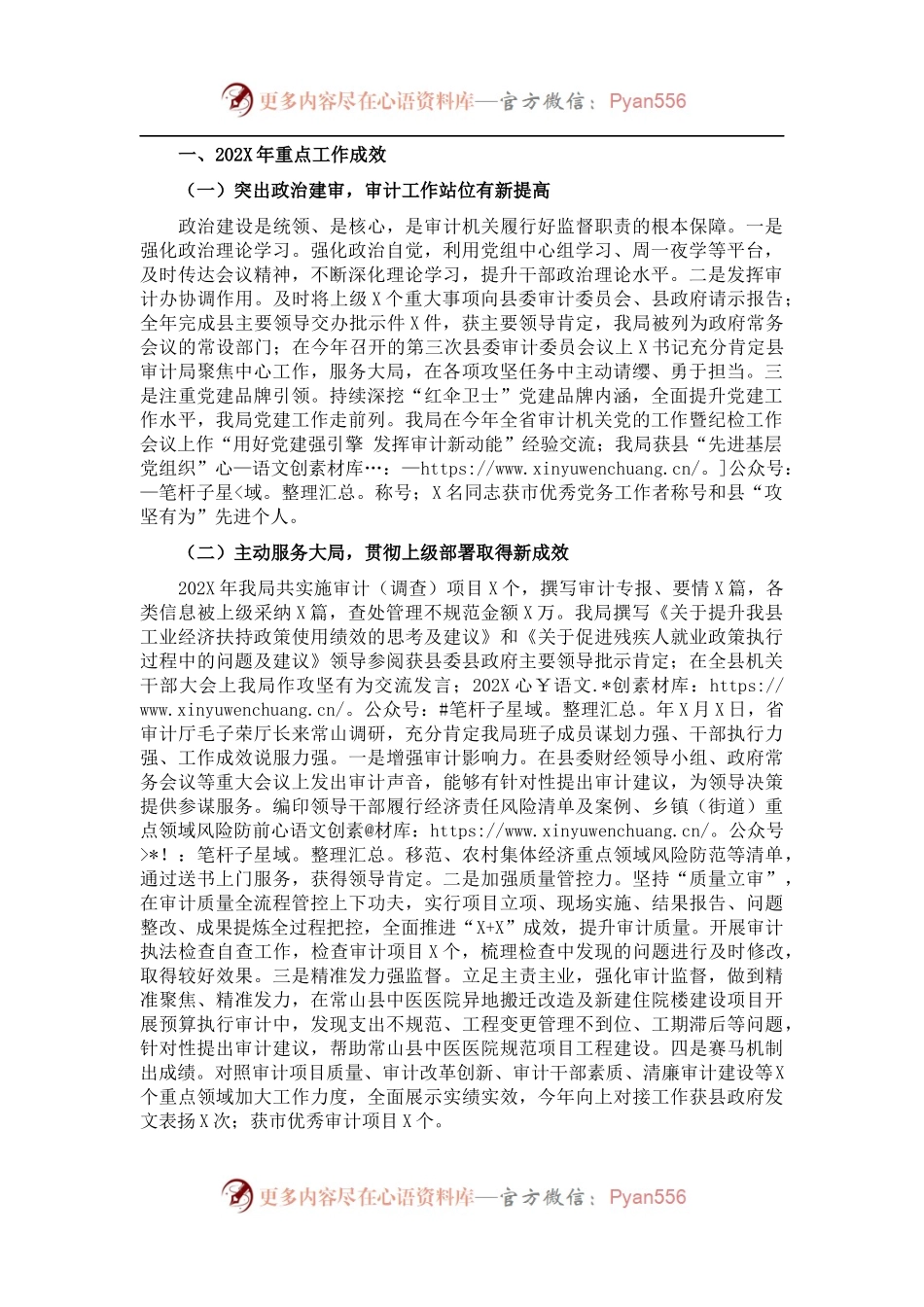 县审计局202X年工作总结 及2022年工作思路.docx_第1页