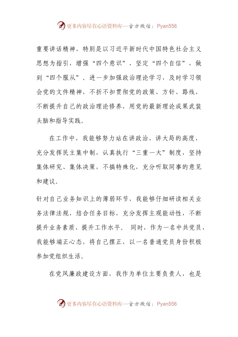县处级领导民主生活会个人发言提纲.docx_第2页