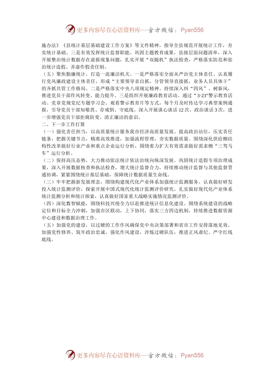 县统计局党组书记2024年述职述廉述党建工作报告.docx_第2页