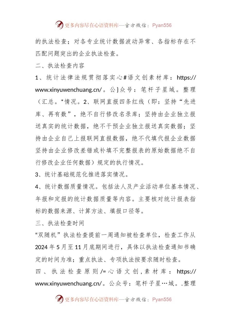 县统计局2024年统计执法检查工作计划.docx_第2页