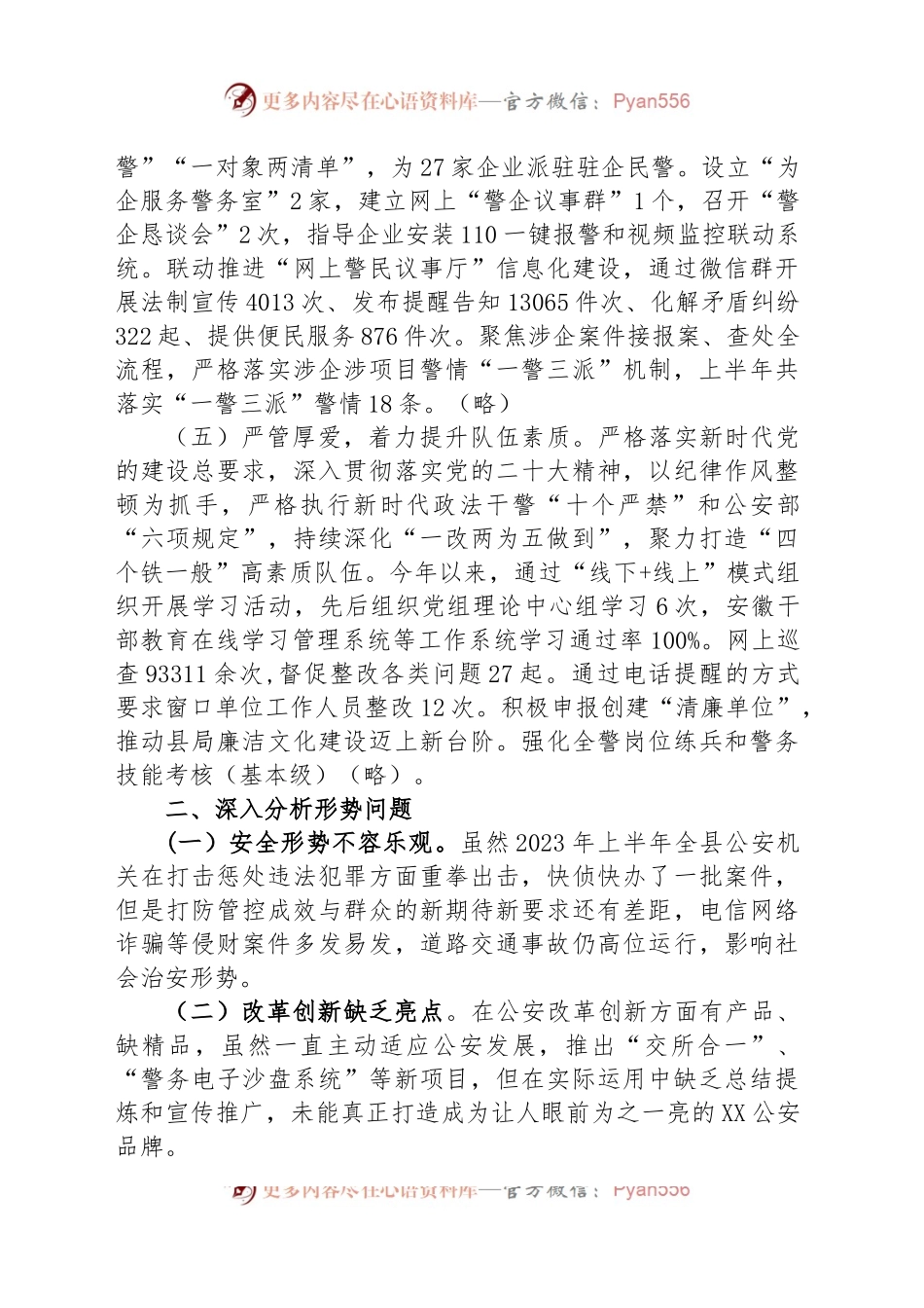 县公安局2023年上半年工作总结暨下半年工作谋划.docx_第2页