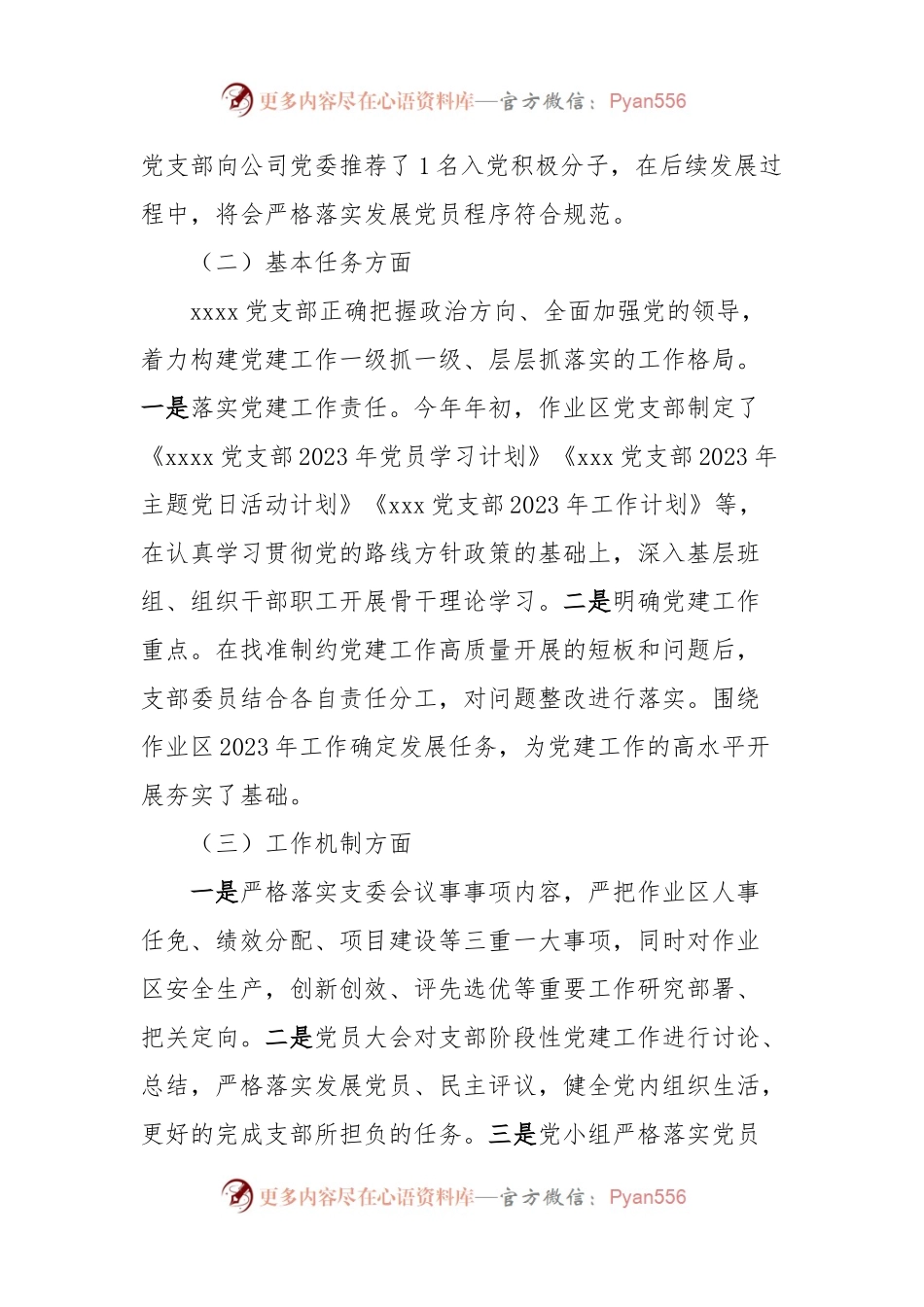 国企xxxx党支部2023年度“堡垒指数”考评暨党支部标准化建设工作验收考评自查报告.docx_第2页