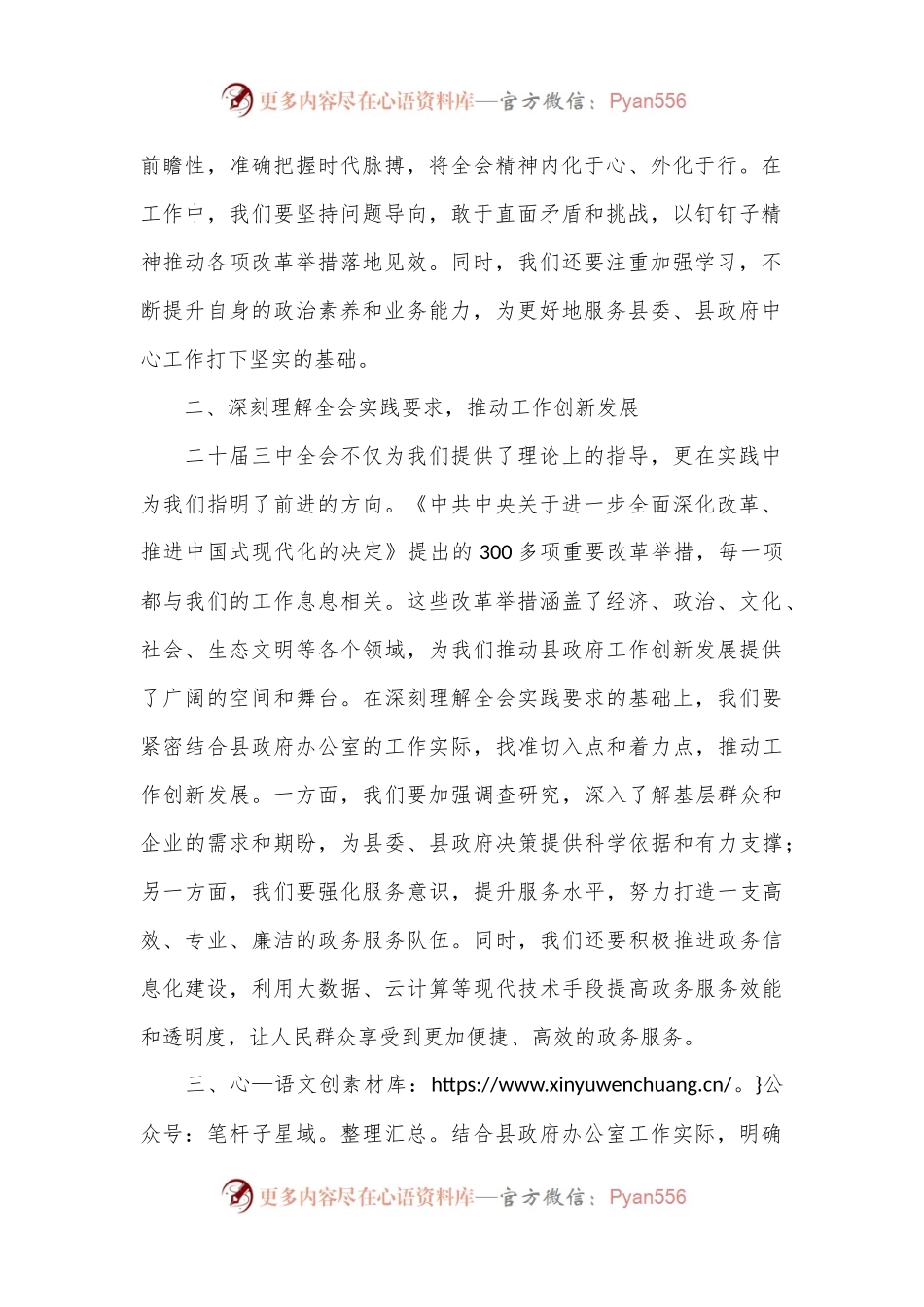 县政府办公室主任学习二十届三中全会精神研讨发言稿.docx_第2页