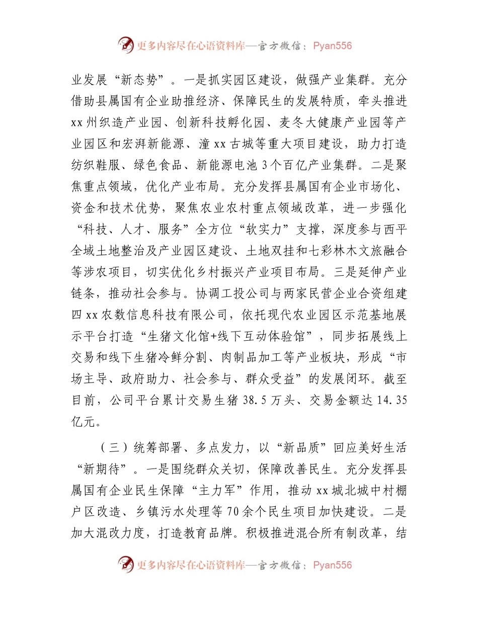 国企改革三年行动攻坚现场推进会发言.docx_第2页
