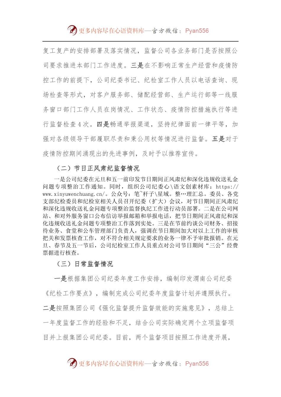 国有企业公司纪检工作汇报材料.docx_第2页