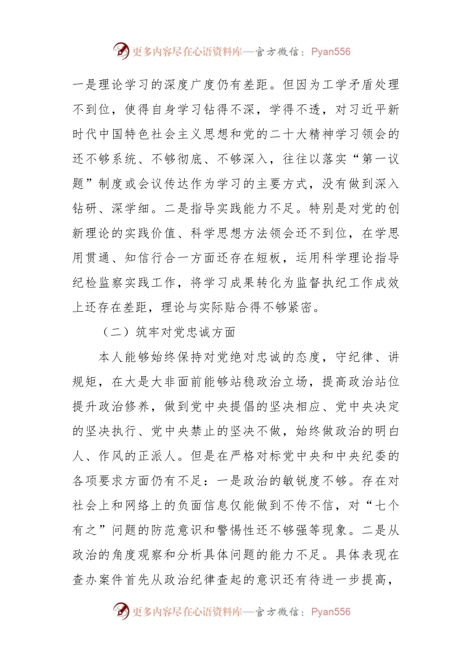 国企纪委书记教育整顿专题民主生活会发言稿提纲.docx_第2页