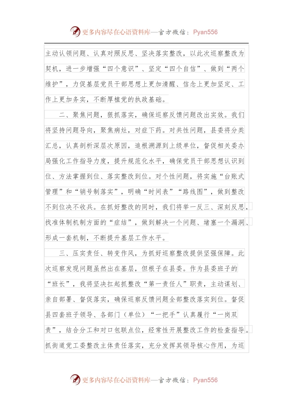县委书记在市委巡察组巡察意见反馈会上的表态发言.docx_第2页