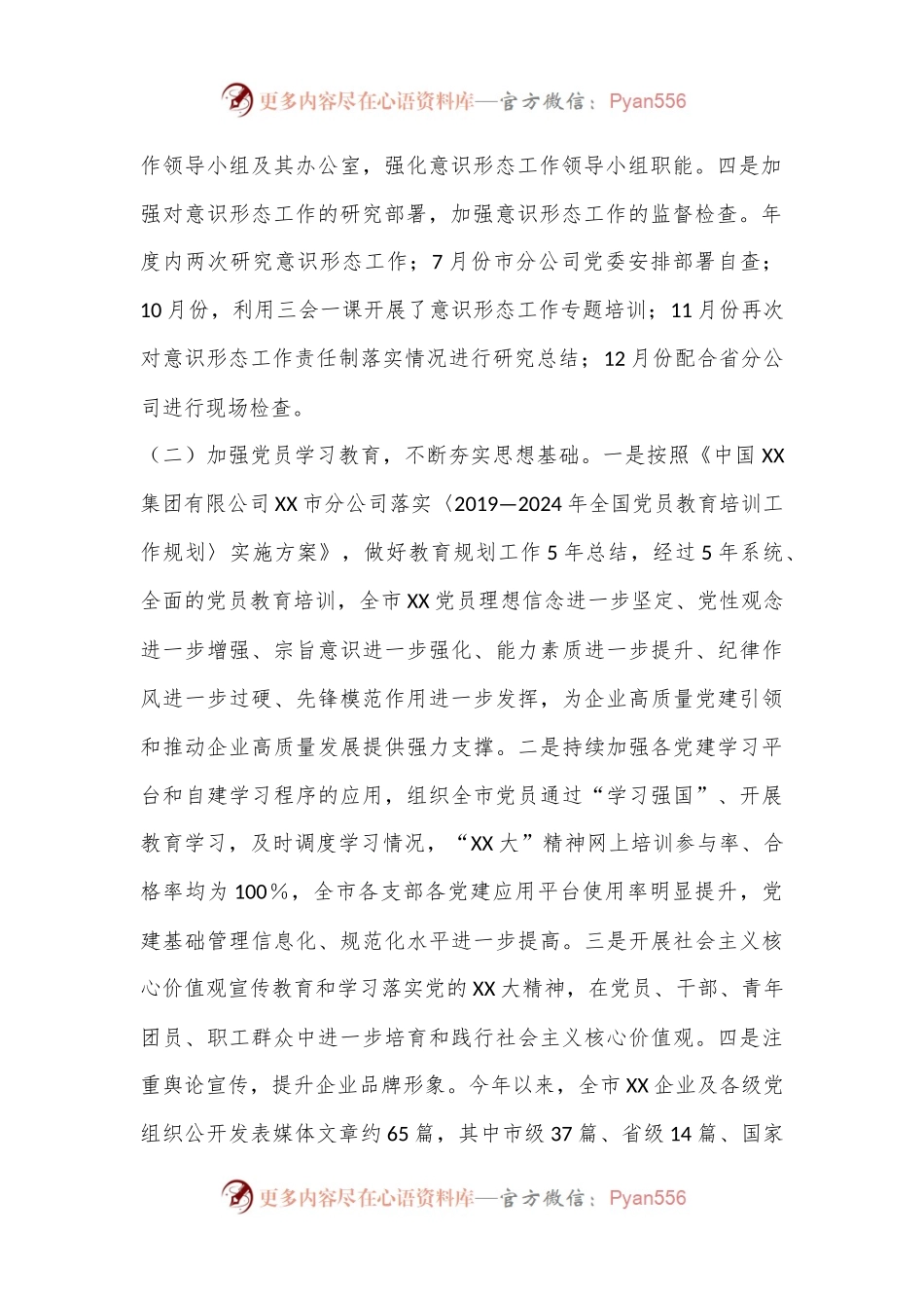 国企党委关于年度意识形态工作责任制落实情况的报告.docx_第2页