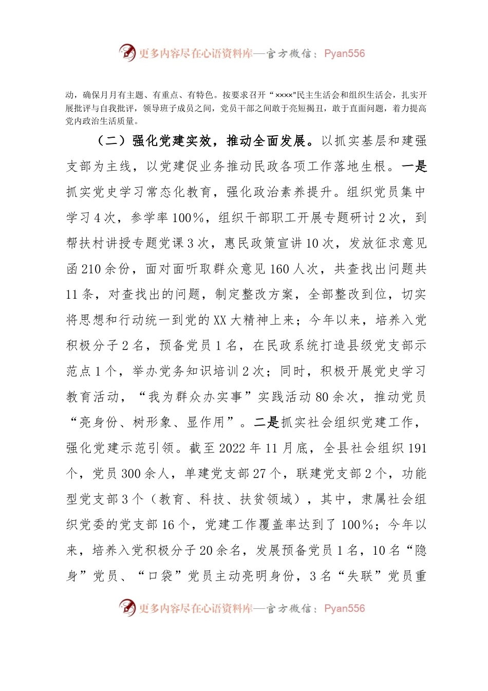 县民政局党建工作总结.docx_第2页