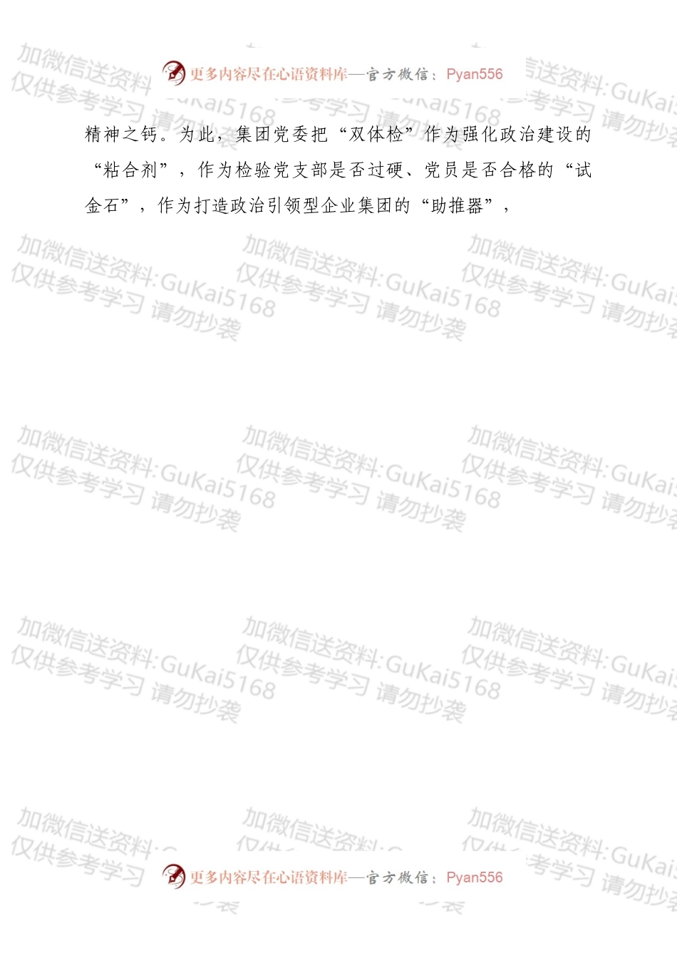 国企党建经验交流材料：创新“双体检”模式 锻造“红色竞争力”.docx_第2页
