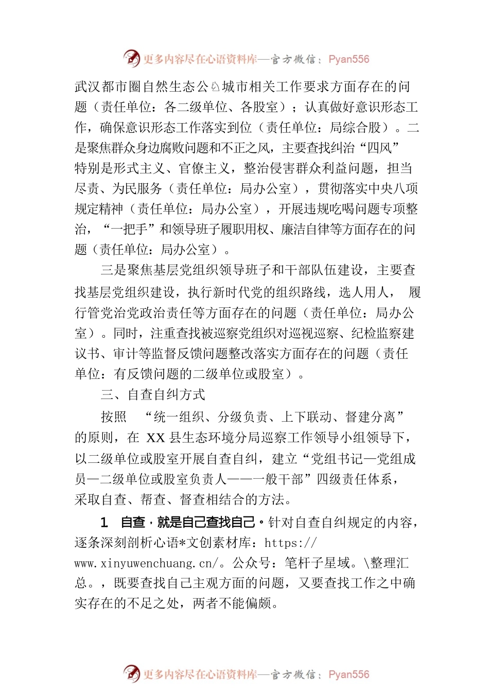 县生态环境分局迎接六届市委巡察工作自查自纠工作方案（20230421）.docx_第2页