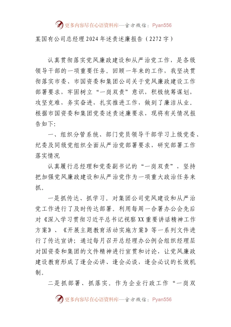 国企总经理2024年述责述廉报告.docx_第1页