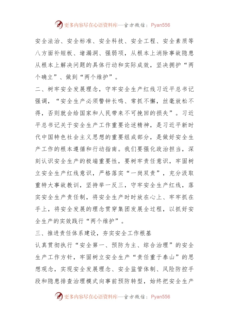 国有企业安全生产治本攻坚三年行动发言稿.docx_第2页