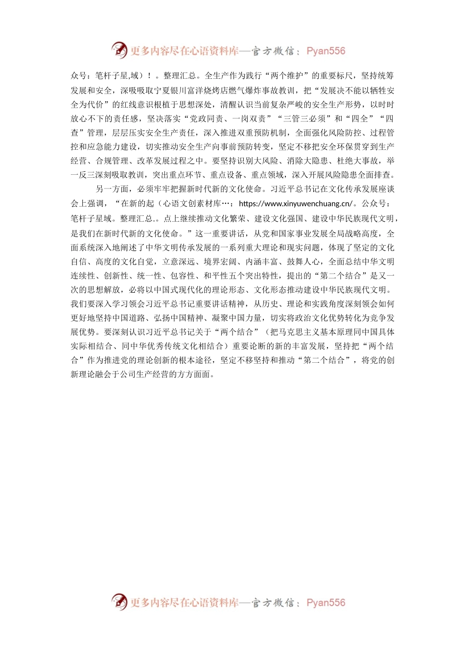 发言材料（总体国家安全观重要论述 文化传承发展）.docx_第2页
