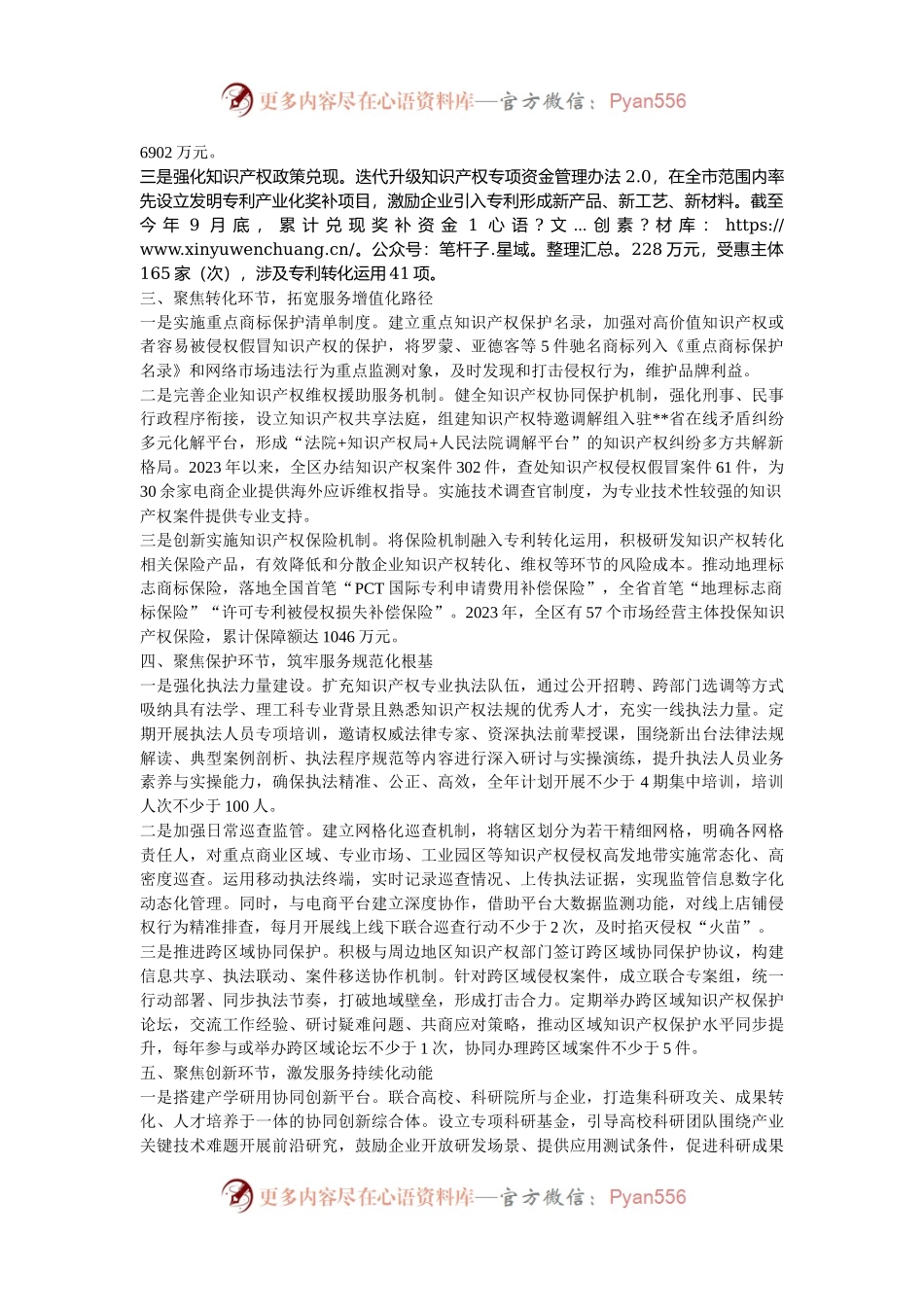 在2024年​全市知识产权重点工作推进会上的汇报发言.docx_第2页