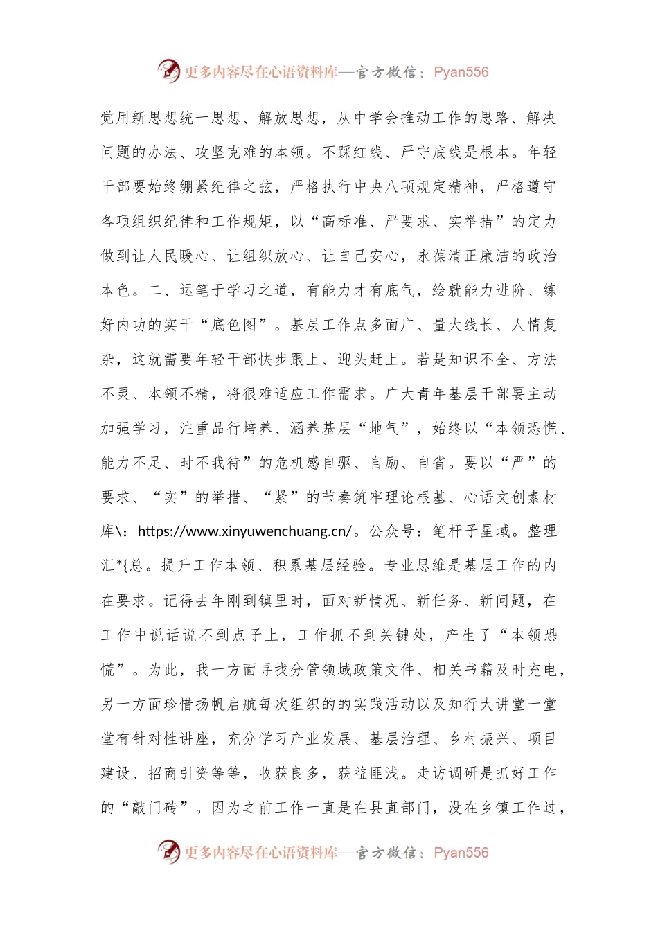在2024年年轻干部座谈会暨挂职干部座谈会的发言.docx_第2页