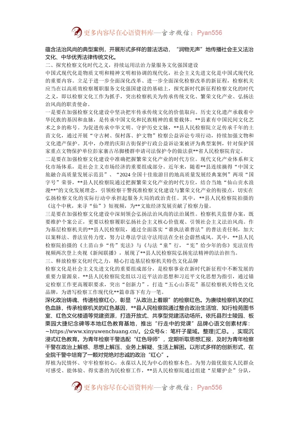 在2024年全市检察文化品牌建设推进会上的汇报发言.docx_第2页