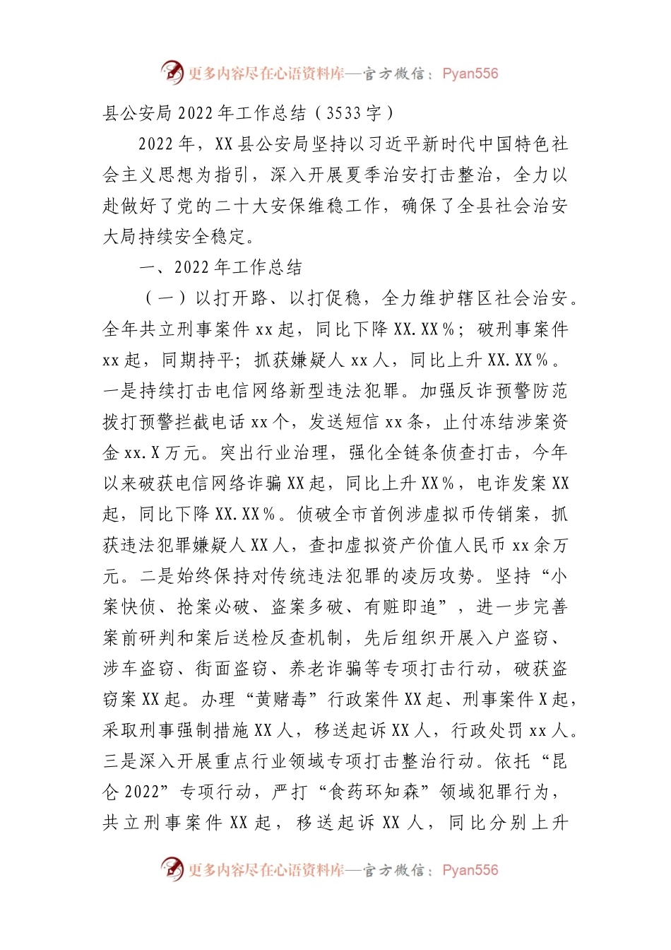 县公安局2022年工作总结.docx_第1页
