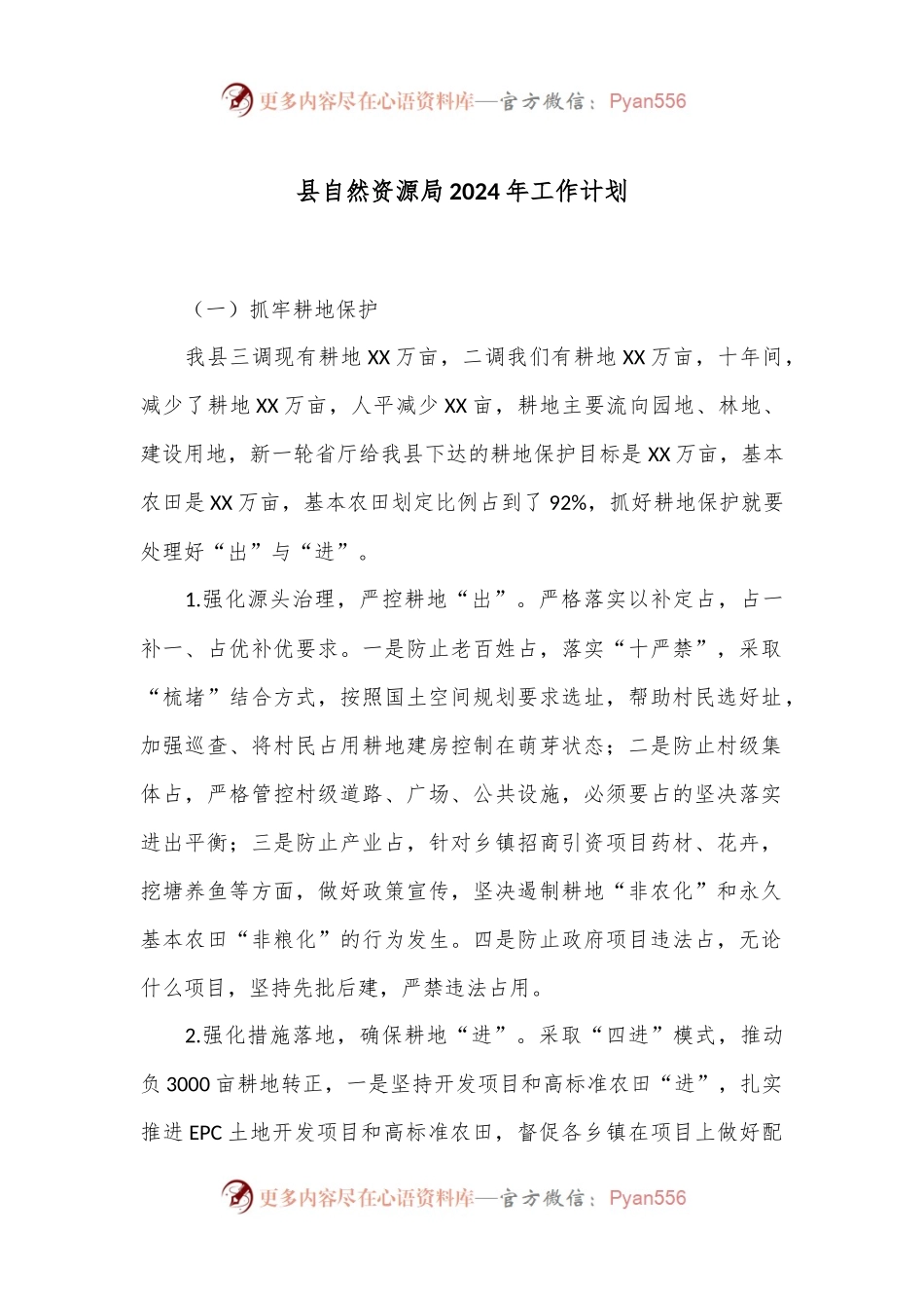 县自然资源局2024年工作计划.docx_第1页