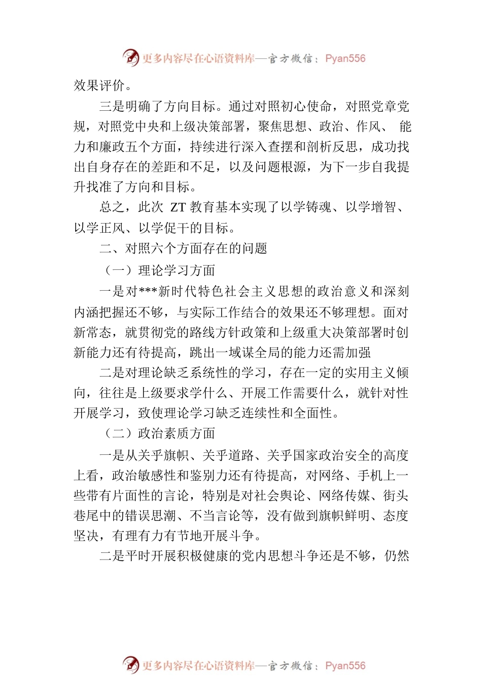 国企领导2023年主题教育专题民主生活会对照检查剖析发言材料.docx_第2页