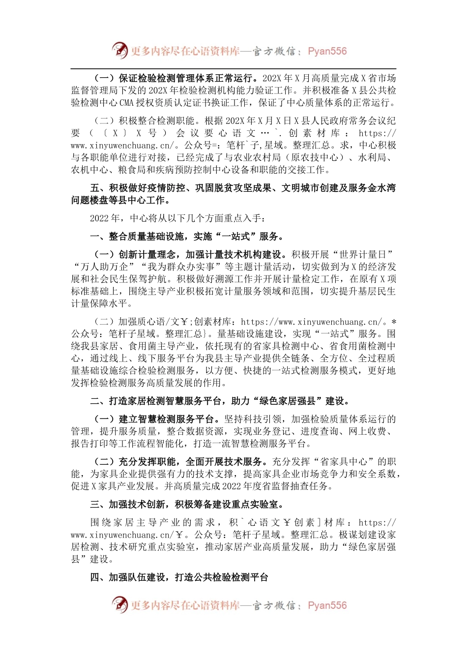 县公共检验检测中心202X年工作总结及2022年谋划.docx_第2页
