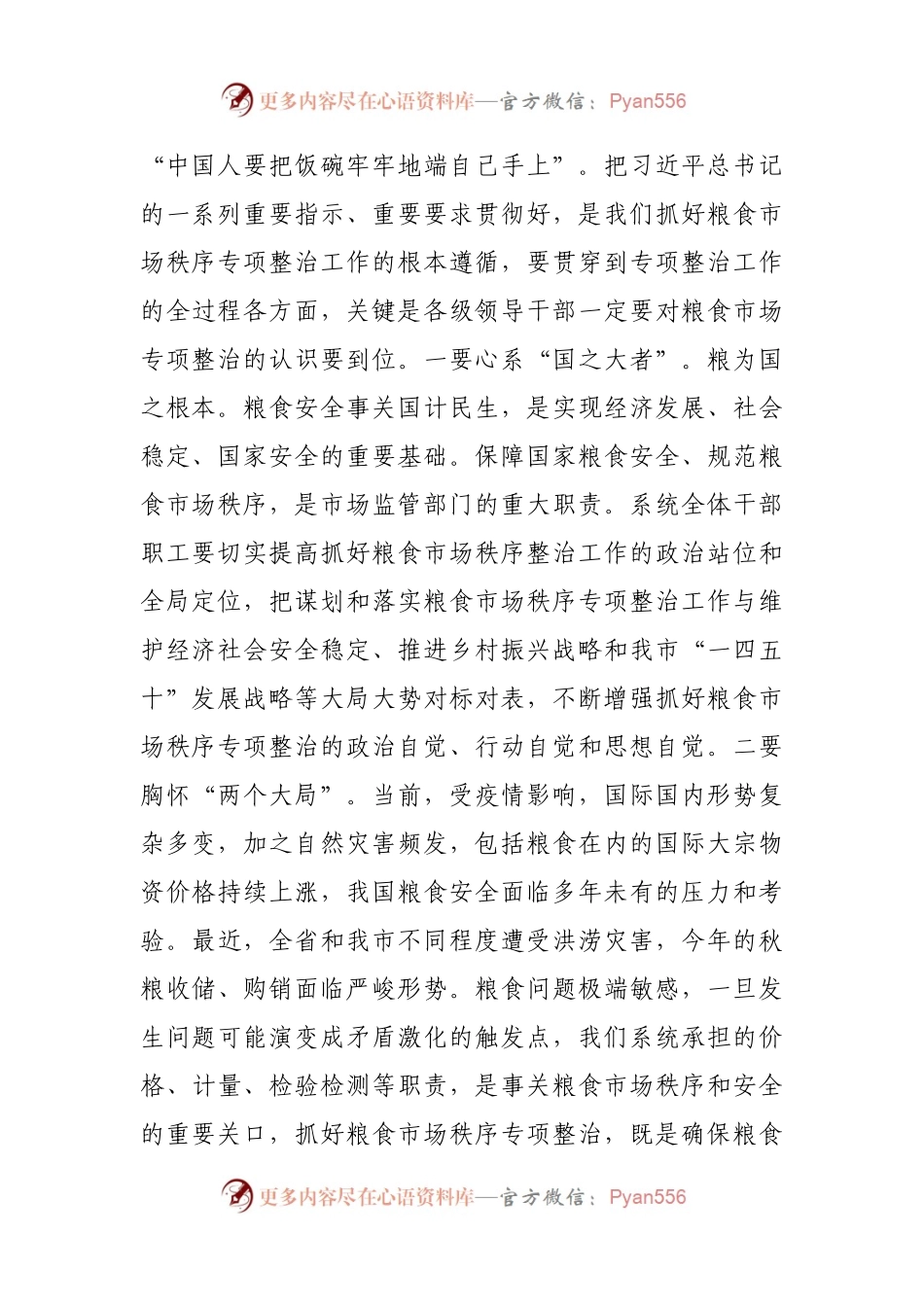 在2021年粮食市场秩序专项整治动员部署电视电话会议上的讲话.docx_第2页