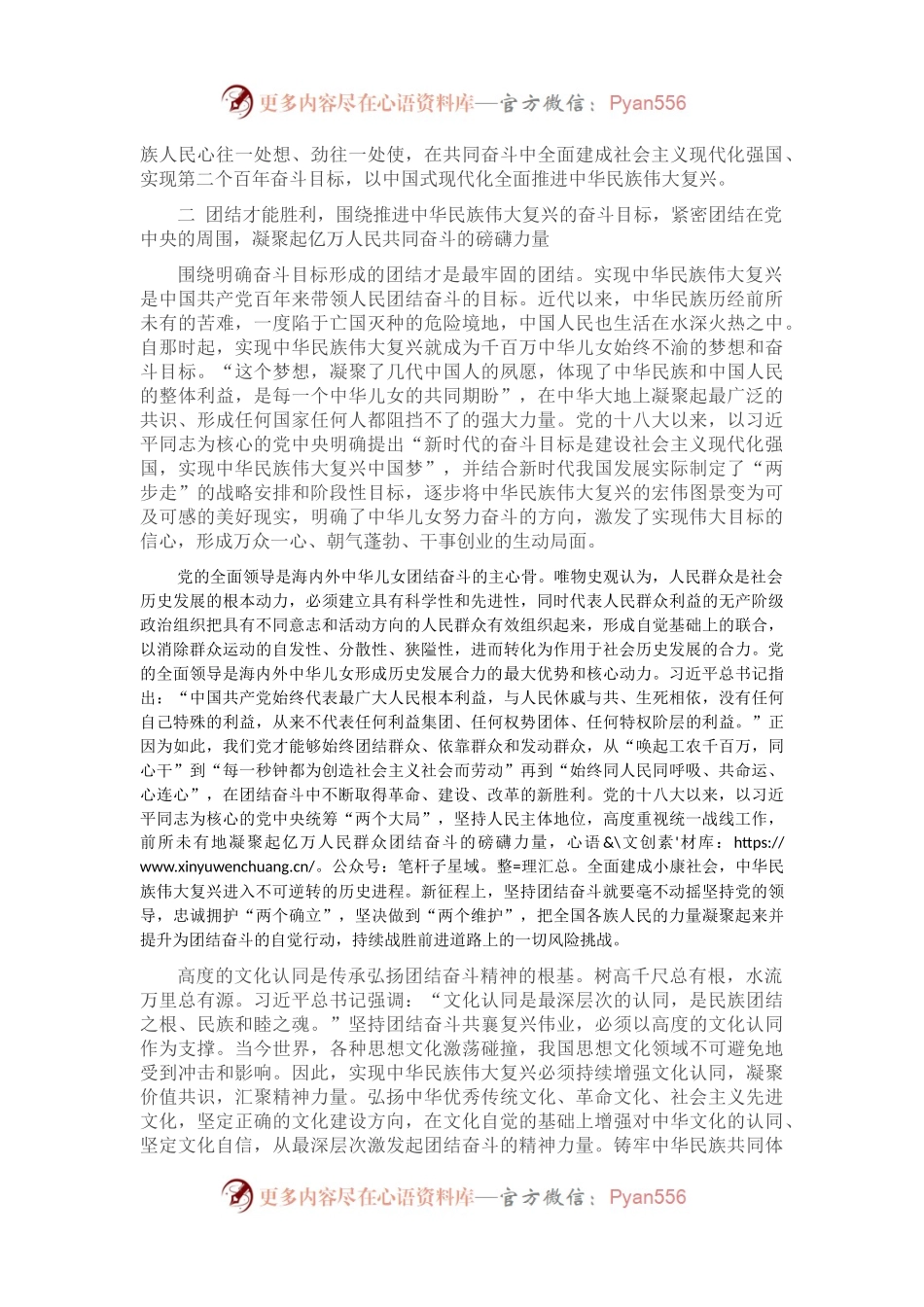 团结奋斗全面推进中华民族伟大复兴.docx_第2页