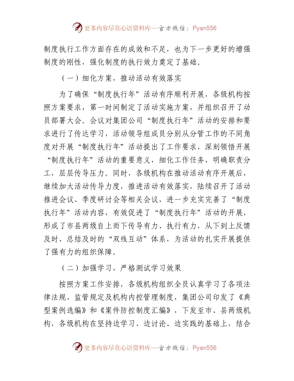 国企“制度执行年”活动工作总结报告4500字.docx_第2页