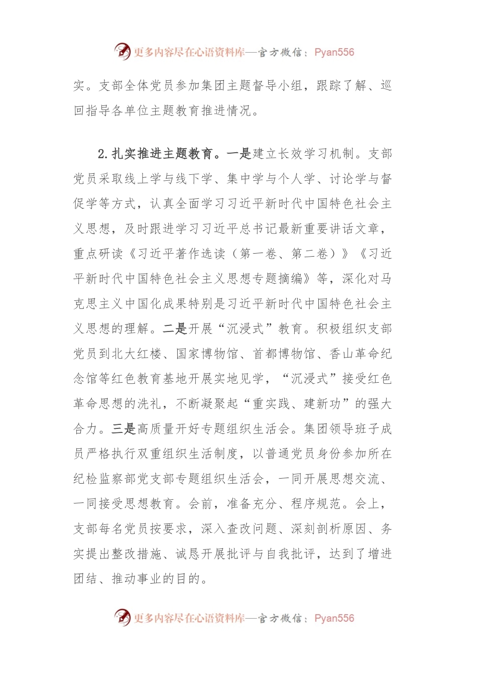 国企集团纪检监察部党支部2023年全面从严治党（党建）工作报告.docx_第2页