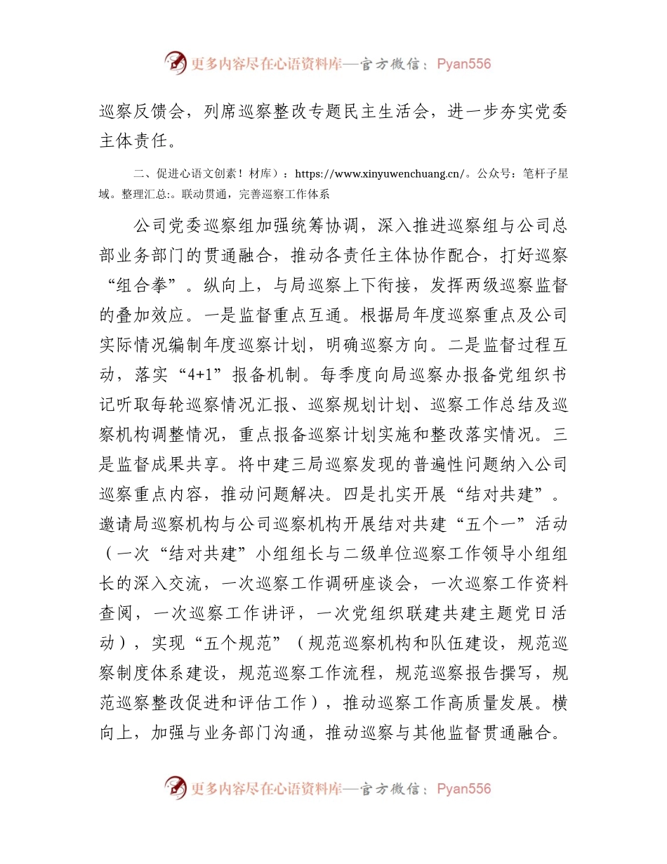 国企巡察经验总结交流：坚持问题导向 发挥利剑作用.docx_第2页