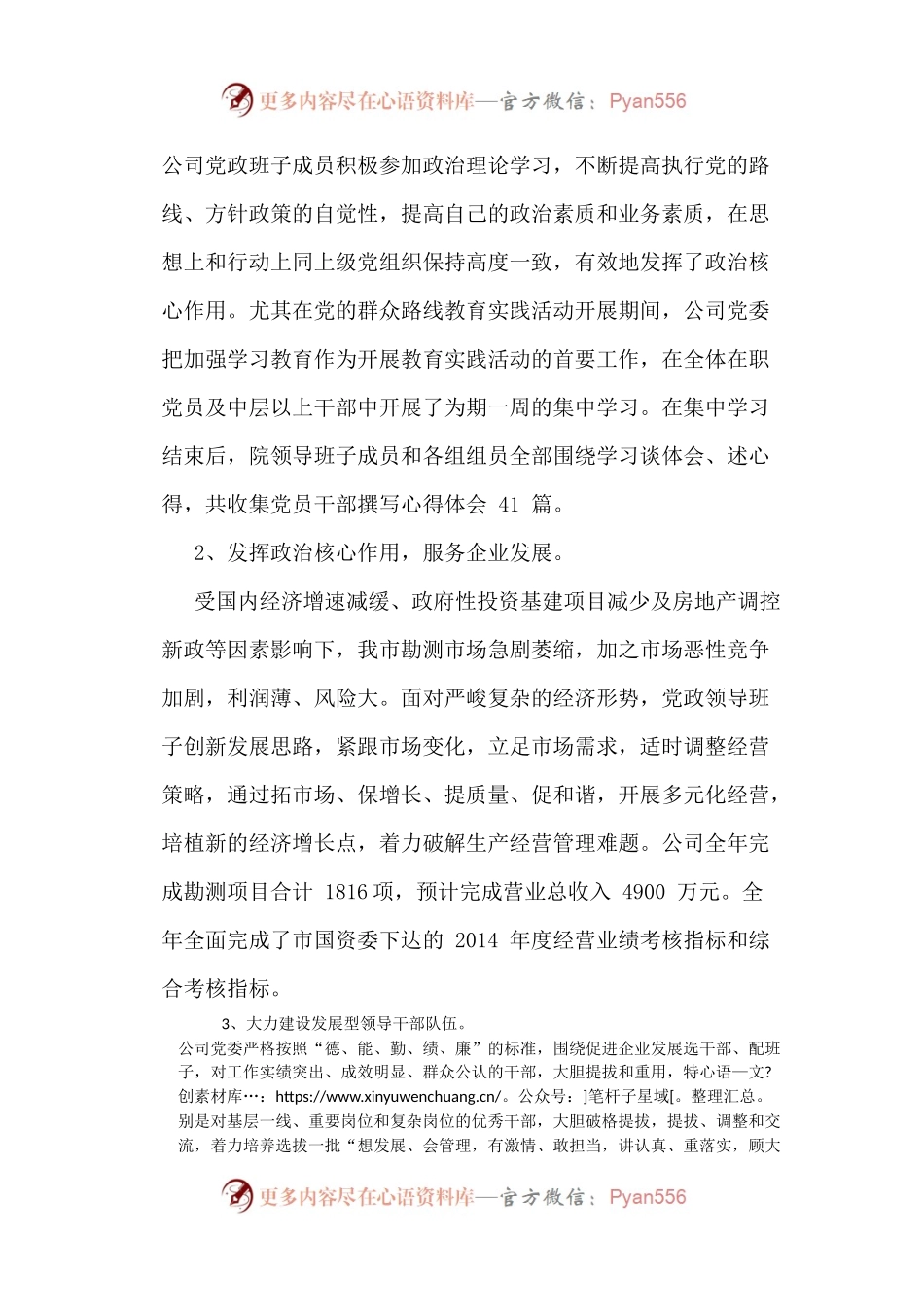国有企业 2016 年党建工作汇报及2017 年工作计划.docx_第2页