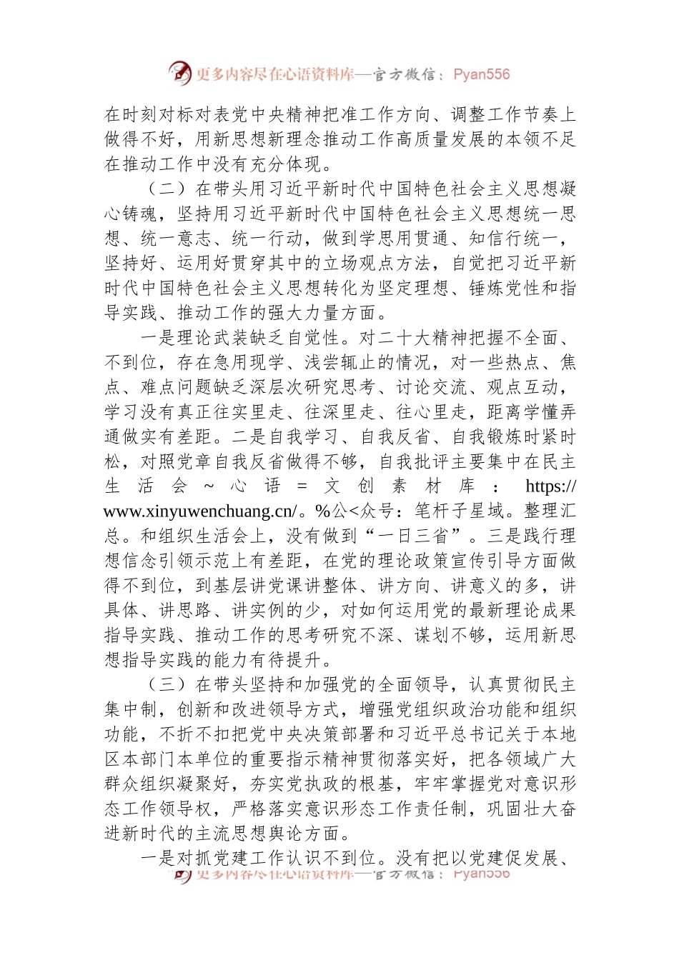 国企党员领导干部2022年度民主生活会个人剖析材料.docx_第2页