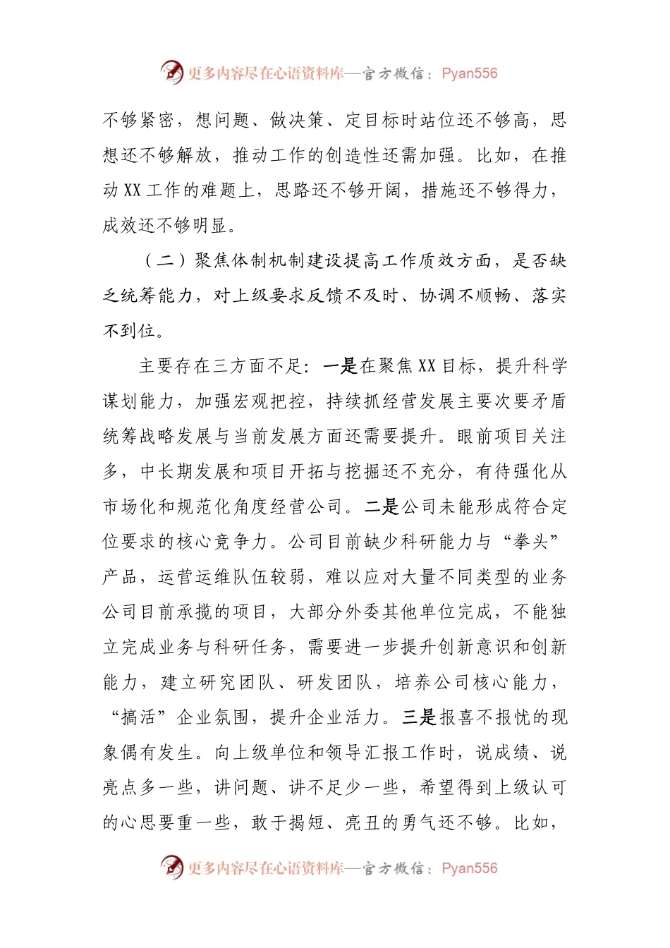 国企作风整顿专题民主生活会领导班子对照检查材料.docx_第2页