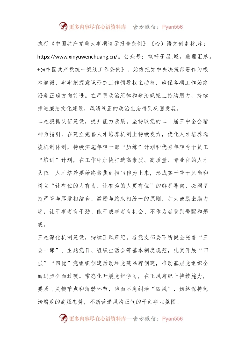 在2024年党建工作汇报会上的讲话.docx_第2页