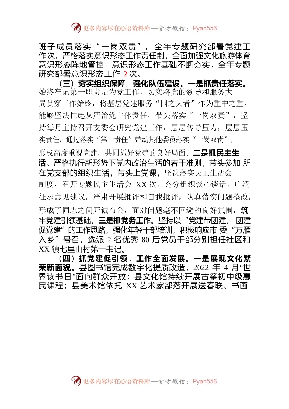 县文旅局局长2023年党建述职报告.docx_第2页