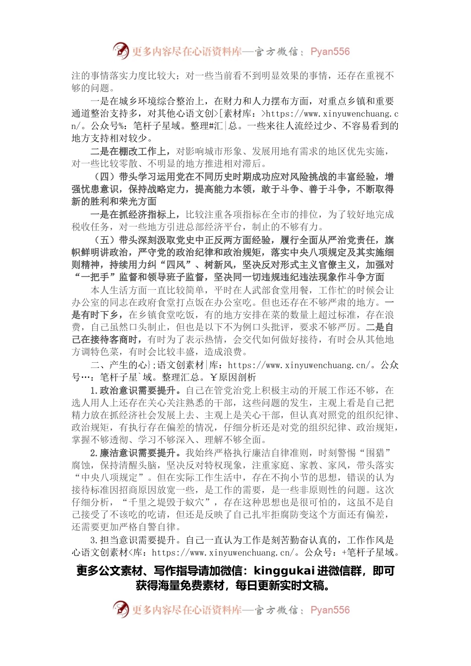 县长2021年党史学习教育民主生活会对照检查材料.docx_第2页