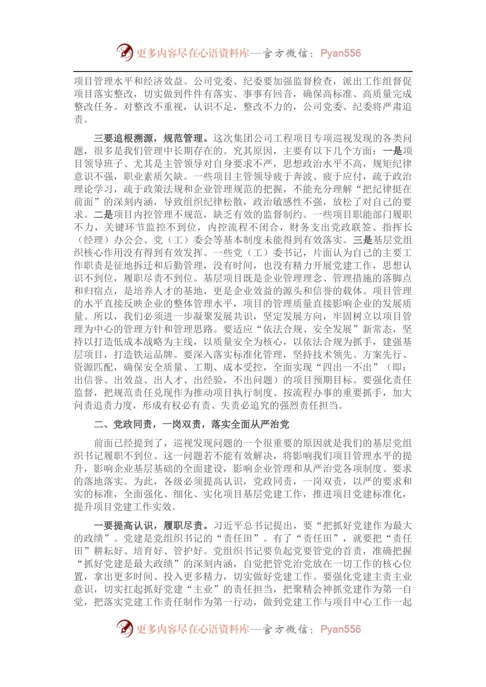 国企书记在在公司巡视反馈专题会上的讲话.docx_第2页