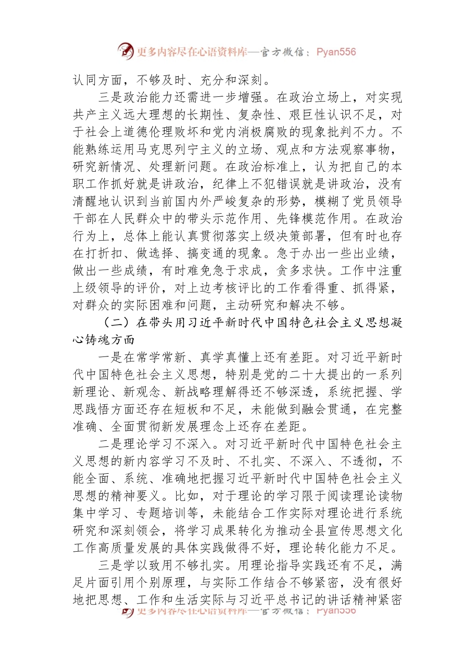 国企党员2023年度民主生活会个人发言提纲.docx_第2页