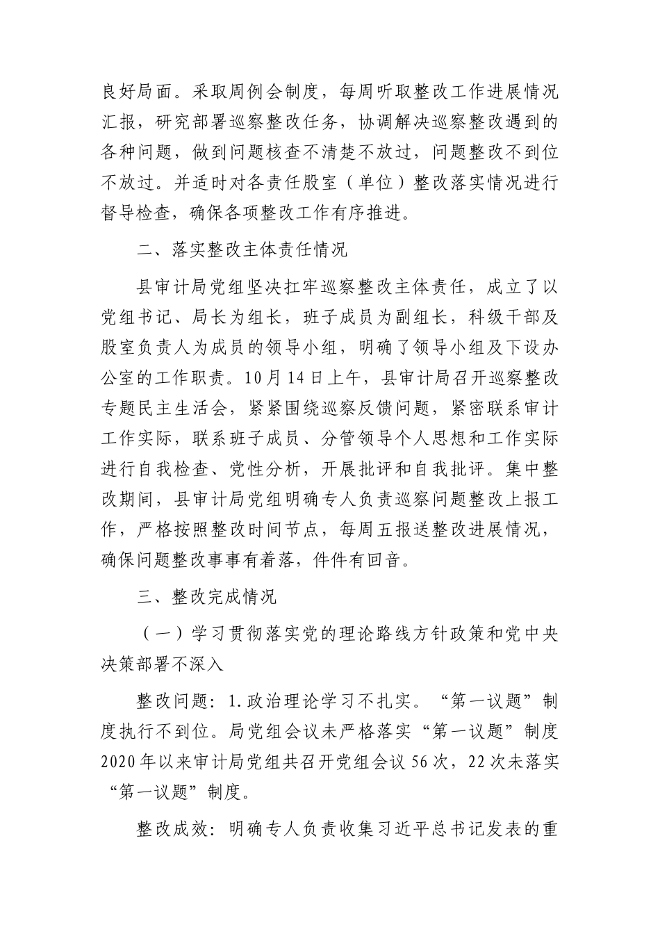县审计系统巡察整改情况报告（1万字总结）.docx_第2页