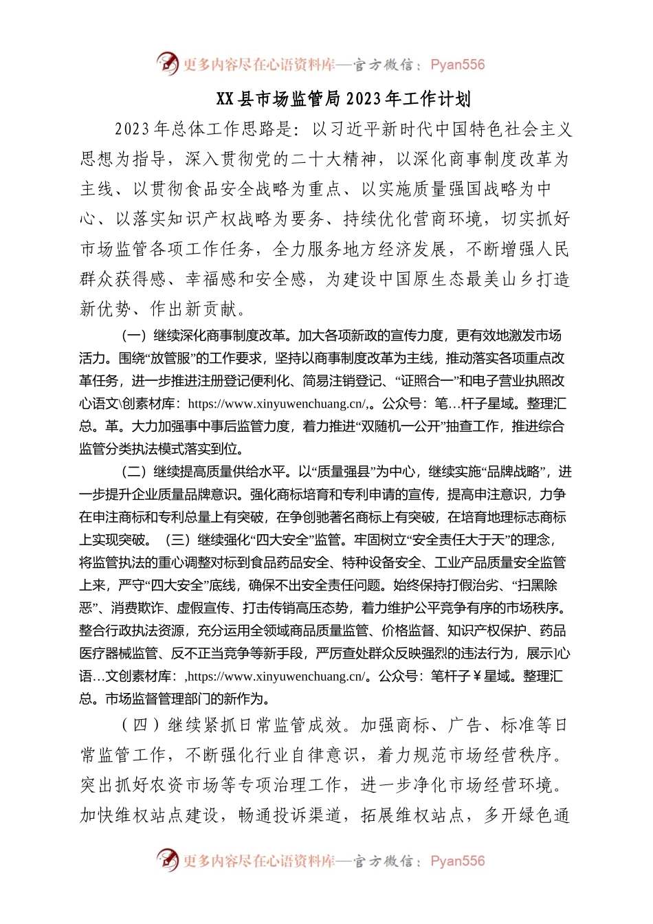 县市场监管局2023年工作计划.docx_第1页