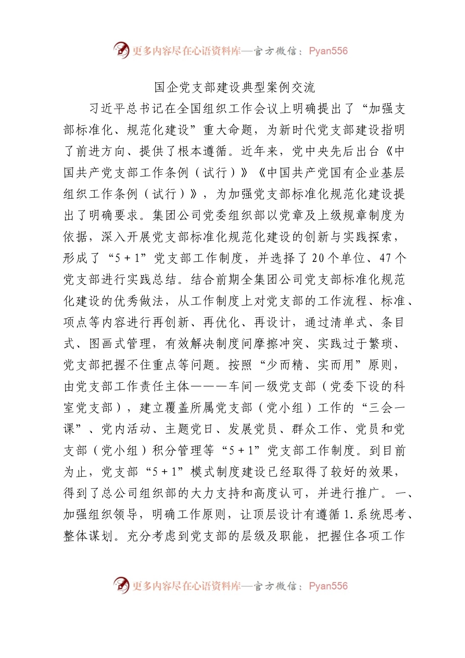 国企公司党支部建设典型案例经验交流4100字.docx_第1页