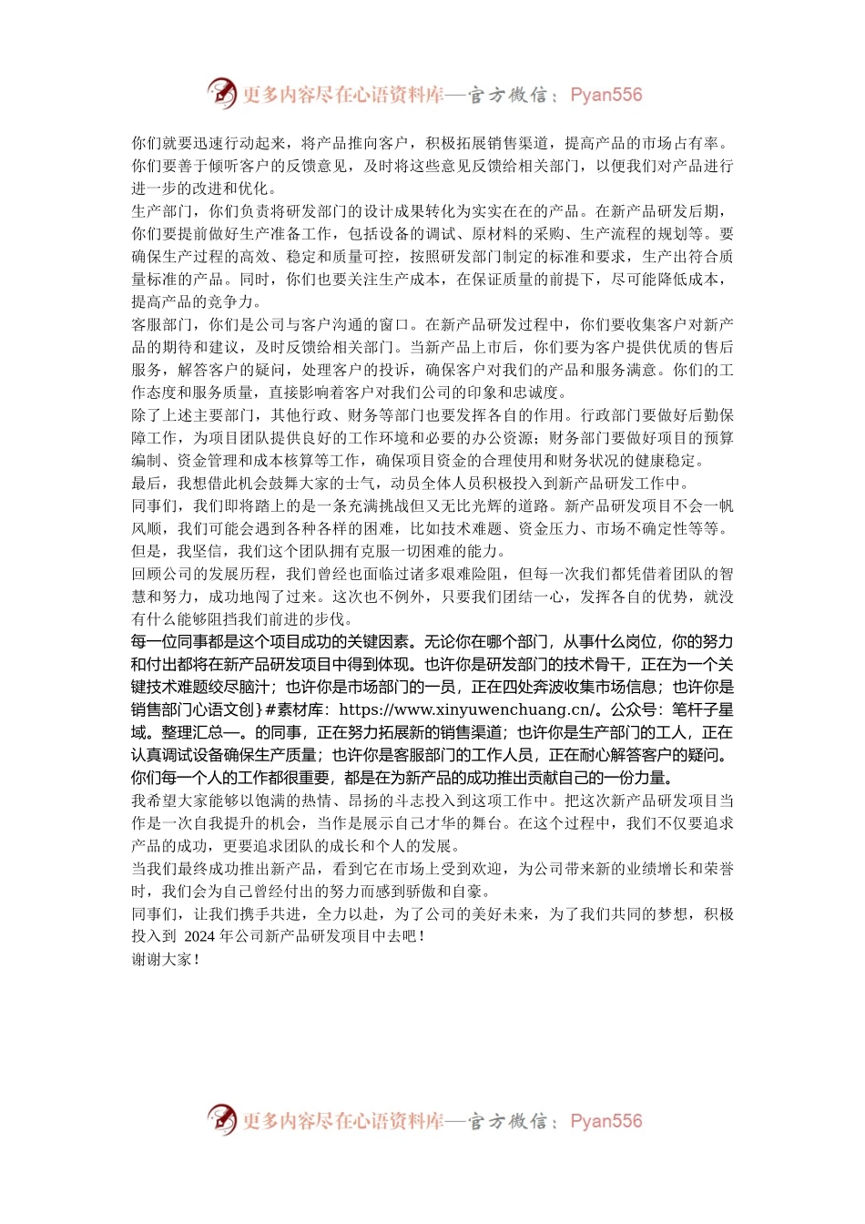 在 2024 年公司新产品研发项目动员大会上的讲话.docx_第2页