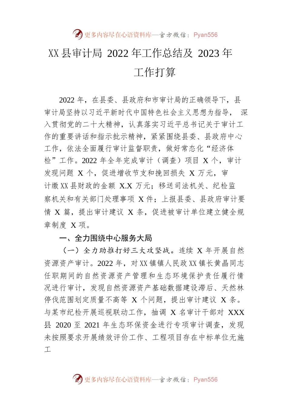 县审计局2022年工作总结及2023年工作打算.docx_第1页