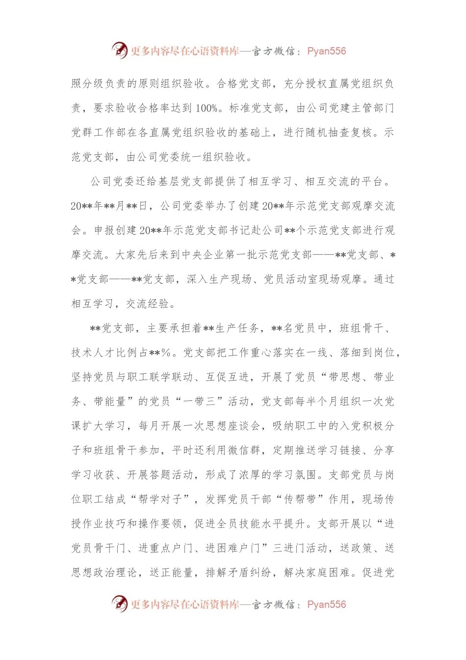 国企党建经验交流：创建示范支部 激发基层活力.docx_第2页
