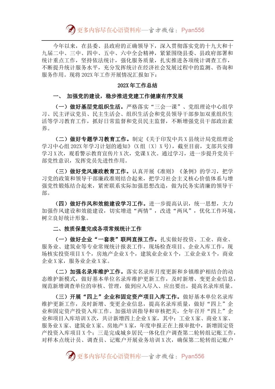 县统计局202X年工作总结.docx_第1页