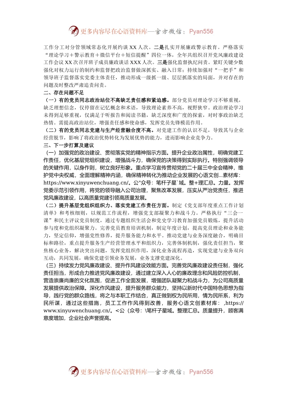 国有企业2024年党建工作情况总结及下一步工作计划.docx_第2页