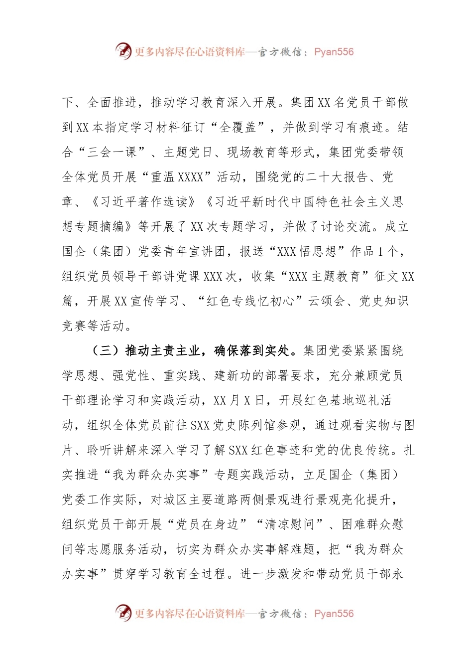 国企（集团）党委2023年第一批主题教育开展情况自查报告（工作总结）.docx_第2页