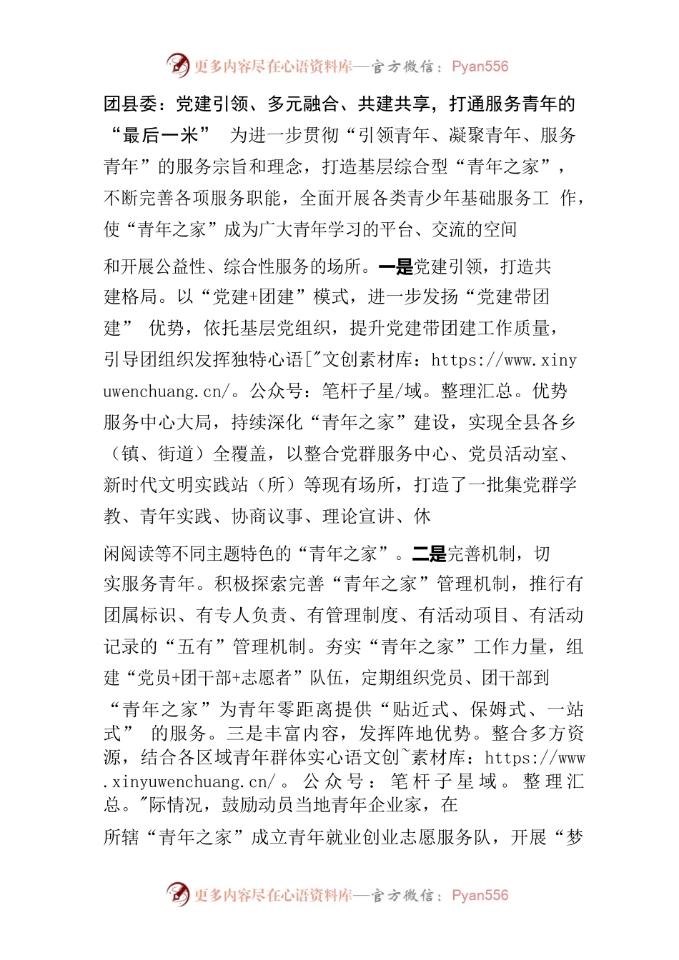 团县委：共建共享、多元融合，以党建为引领打通服务青年的“最后一米”.docx_第1页