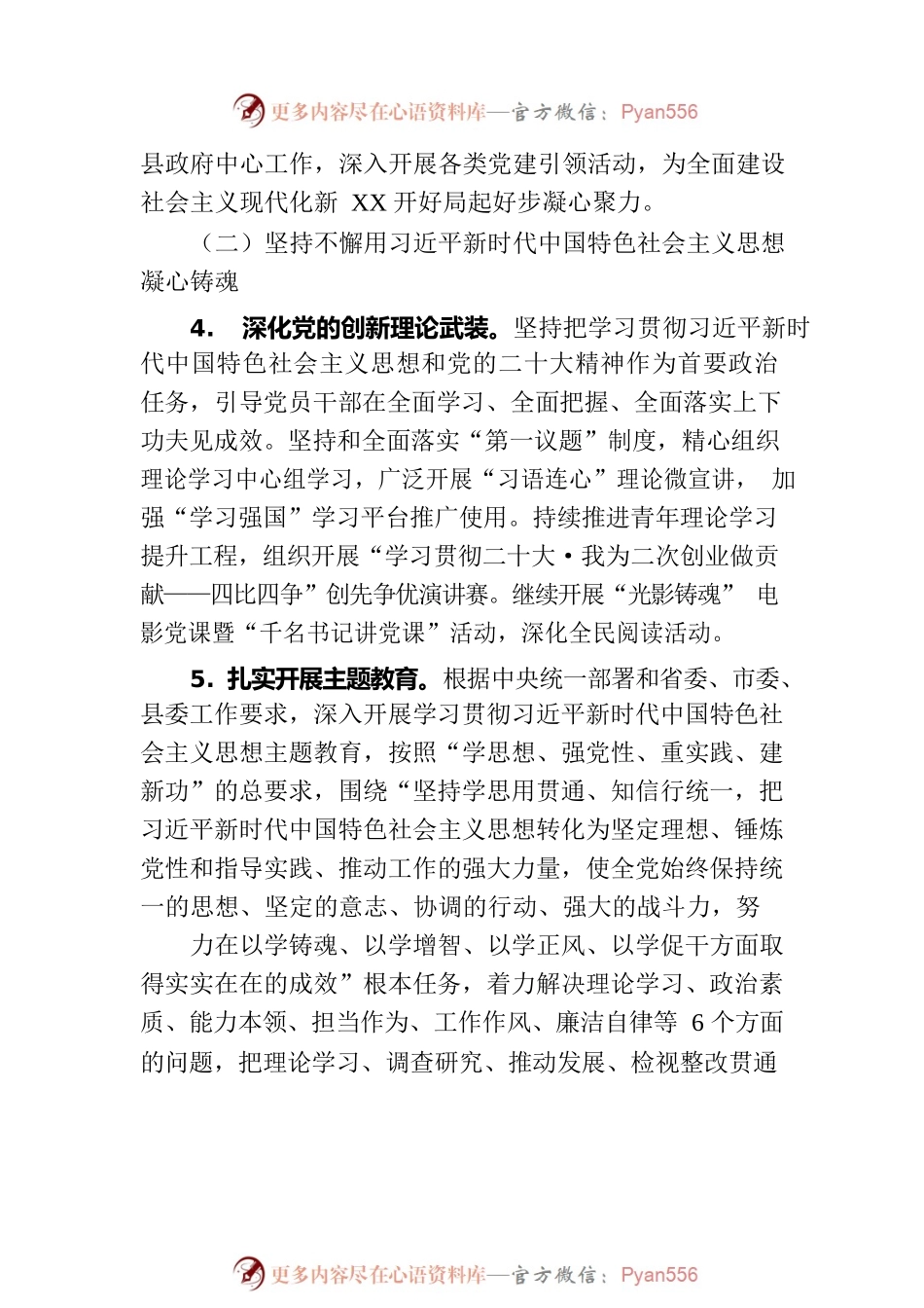 县审计局2023年下半年党建工作计划（20230627）.docx_第2页